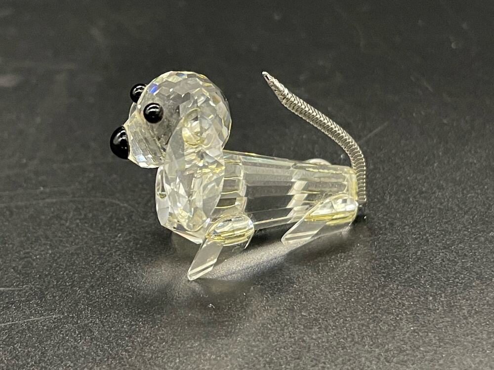 Swarovski Crystal Dachshund Dog 1.5" 7641075000 010003 Retired 1991